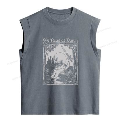 Pagewings We Read At Dawn Women's Washed Tank Top