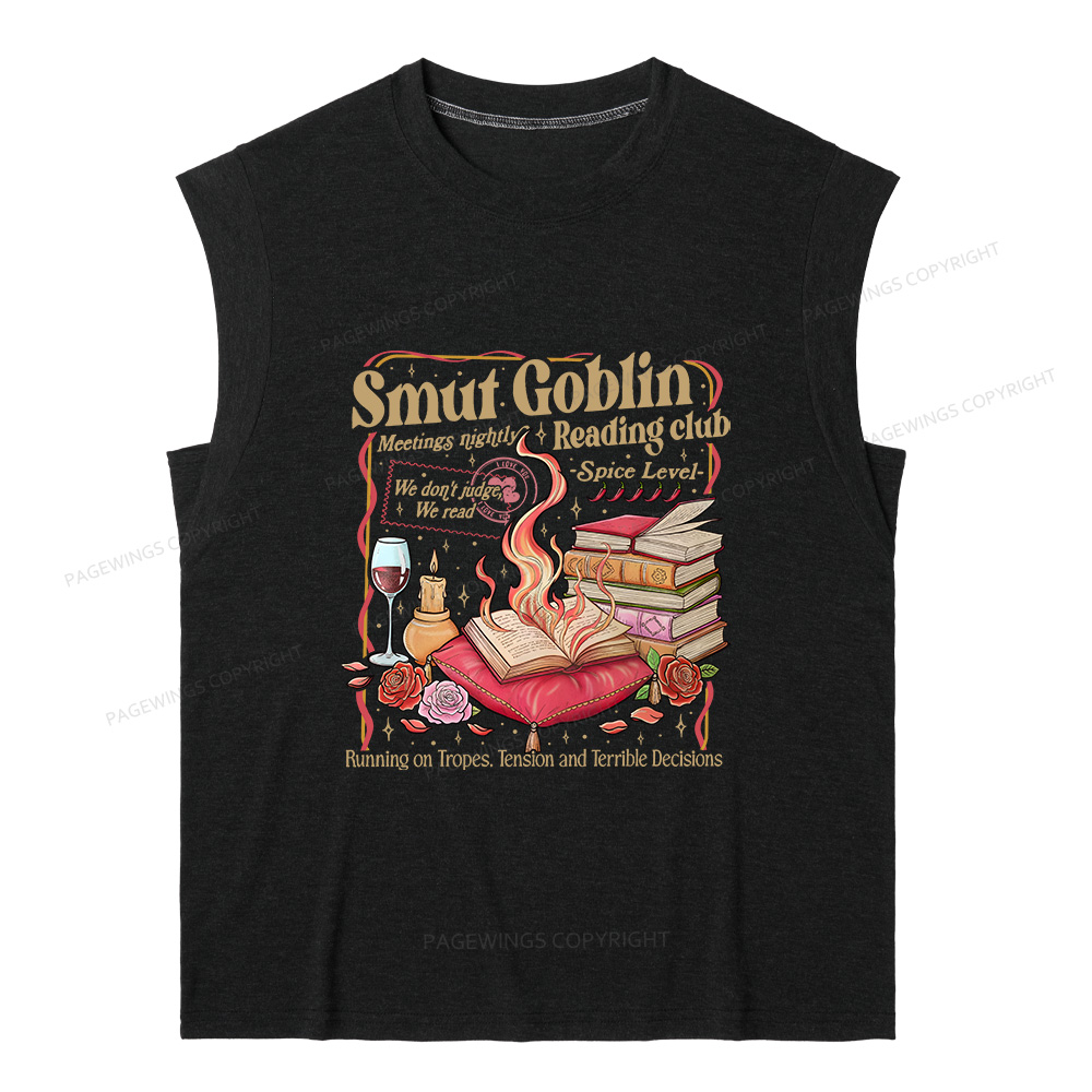 Pagewings Smut Goblin Dark Romance14651 Bookish Women's Heather Tank Top