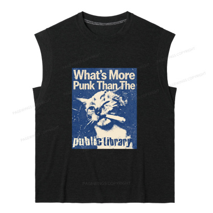 Pagewings What's More Punk Than The Public Library15772 Bookish Women's Heather Tank Top