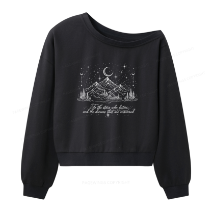 Pagewings Fantasy Bookish 16441 Bookish Women Off Shoulder Sweatshirt