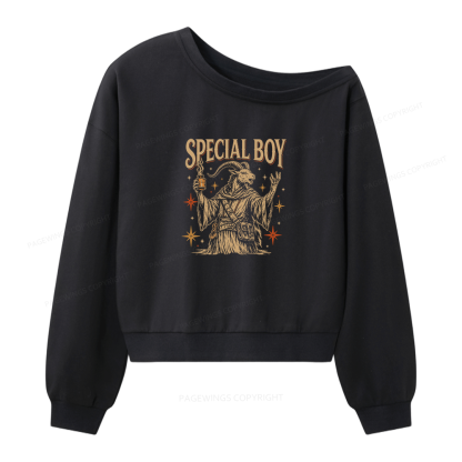 Pagewings Sci Fi Bookish 16416 Bookish Women Off Shoulder Sweatshirt