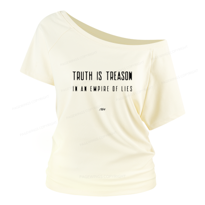 Pagewings Dystopian Book Lover 16415 Bookish Women Off Shoulder T-shirts