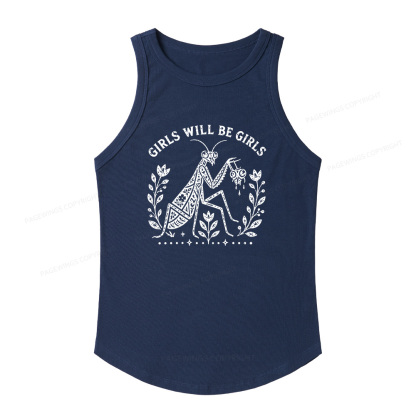 Pagewing Girls Will Be Girls16300 Women's Fitted Tank Top