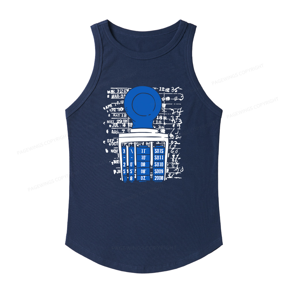 Pagewings Books Library Stamp16436 Women's Fitted Tank Top