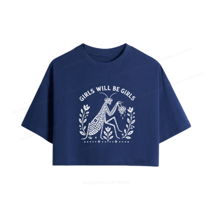 Pagewing Girls Will Be Girls16300 Book Women Crop Tops
