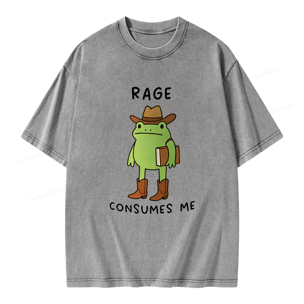 Pagewings Rage Consumes Me Unisex Washed T-shirt