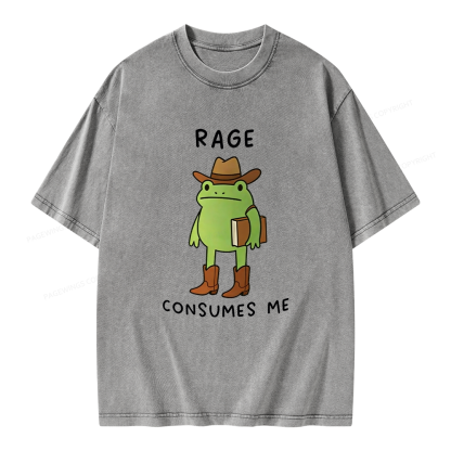 Pagewings Rage Consumes Me Unisex Washed T-shirt