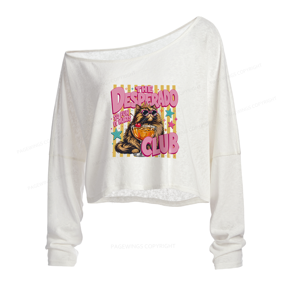 Pagewings Sci Fi Bookish Slouchy Long Sleeve Off Shoulder T-shirts