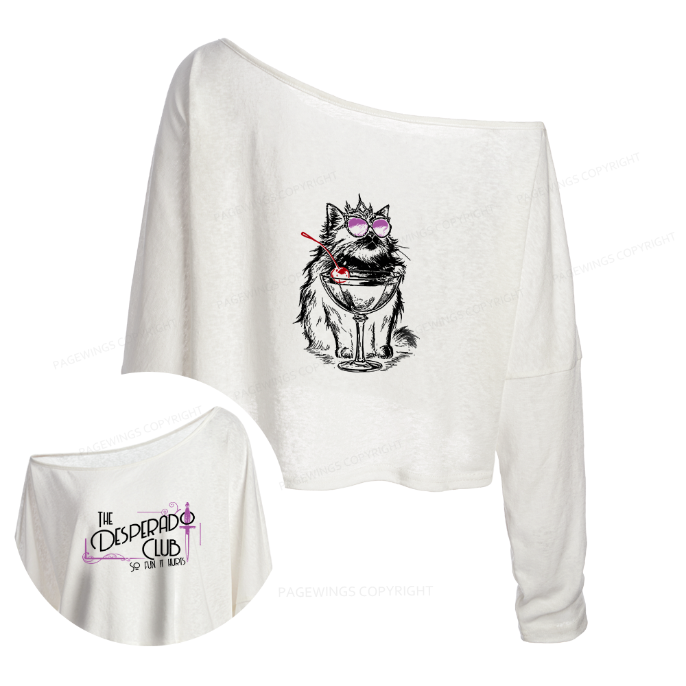 Pagewings Sci Fi Book Lover  Slouchy Long Sleeve Off Shoulder T-shirts