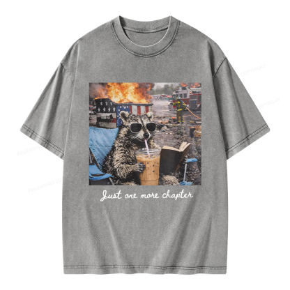 Pagewings Just One More Chapter Unisex Washed T-shirt