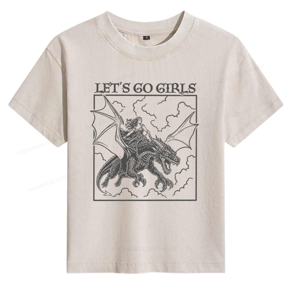 Pagewing Let's Go GirlsBookish Women's Washed T-shirt