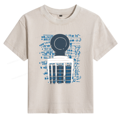 Pagewings Books Library Stamp Bookish Women's Washed T-shirt