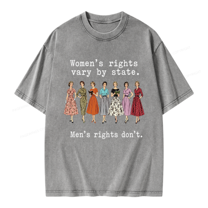 Pagewings Women's Rights Vary By State Unisex Washed T-shirt