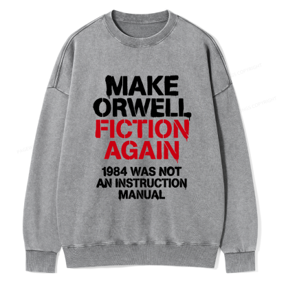 Pagewings Dystopian Book Lover Unisex Washed Sweatshirt