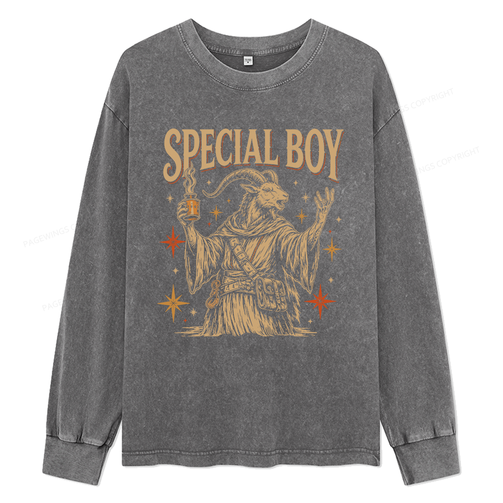 Pagewings Read Sci-Fi Book Unisex Washed Long Sleeve T-shirt