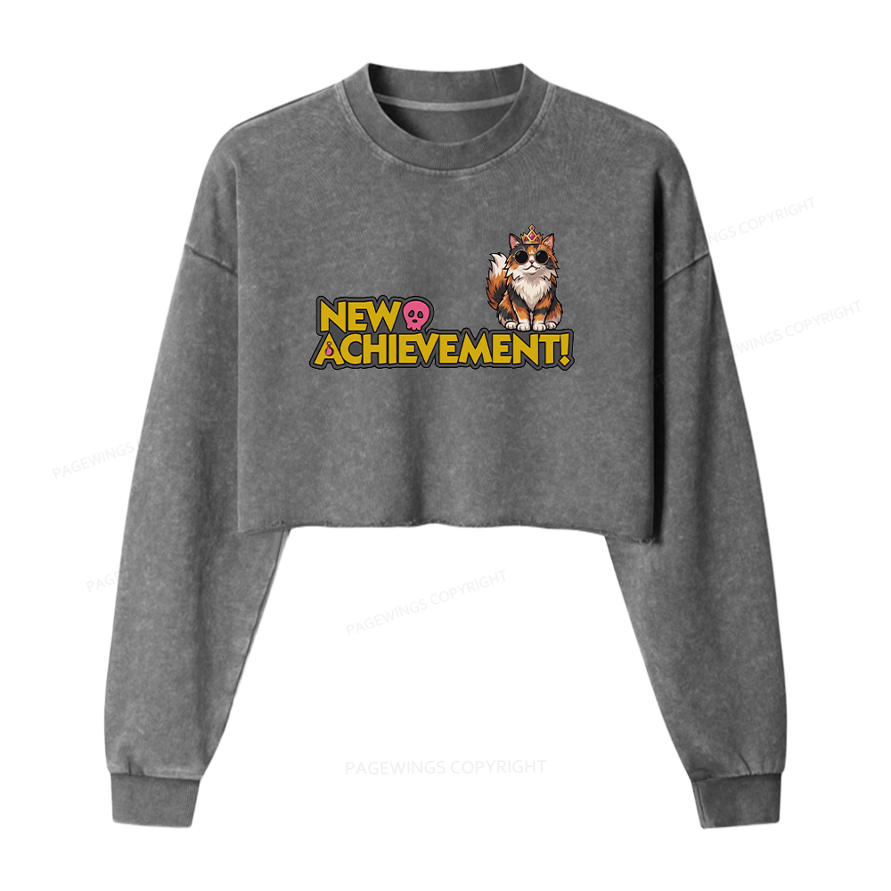 Pagewings Sci Fi Bookish Washed Crop Sweatshirt
