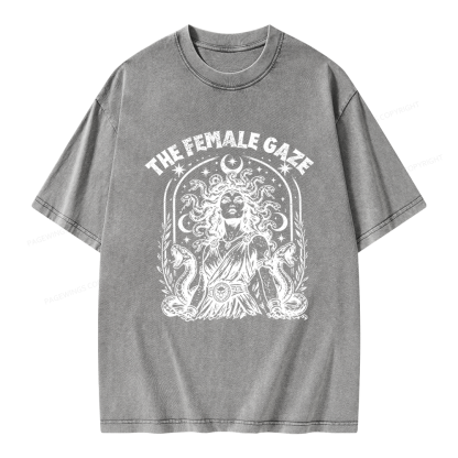 Pagewings Vintage Medusa Feminist Unisex Washed T-shirt