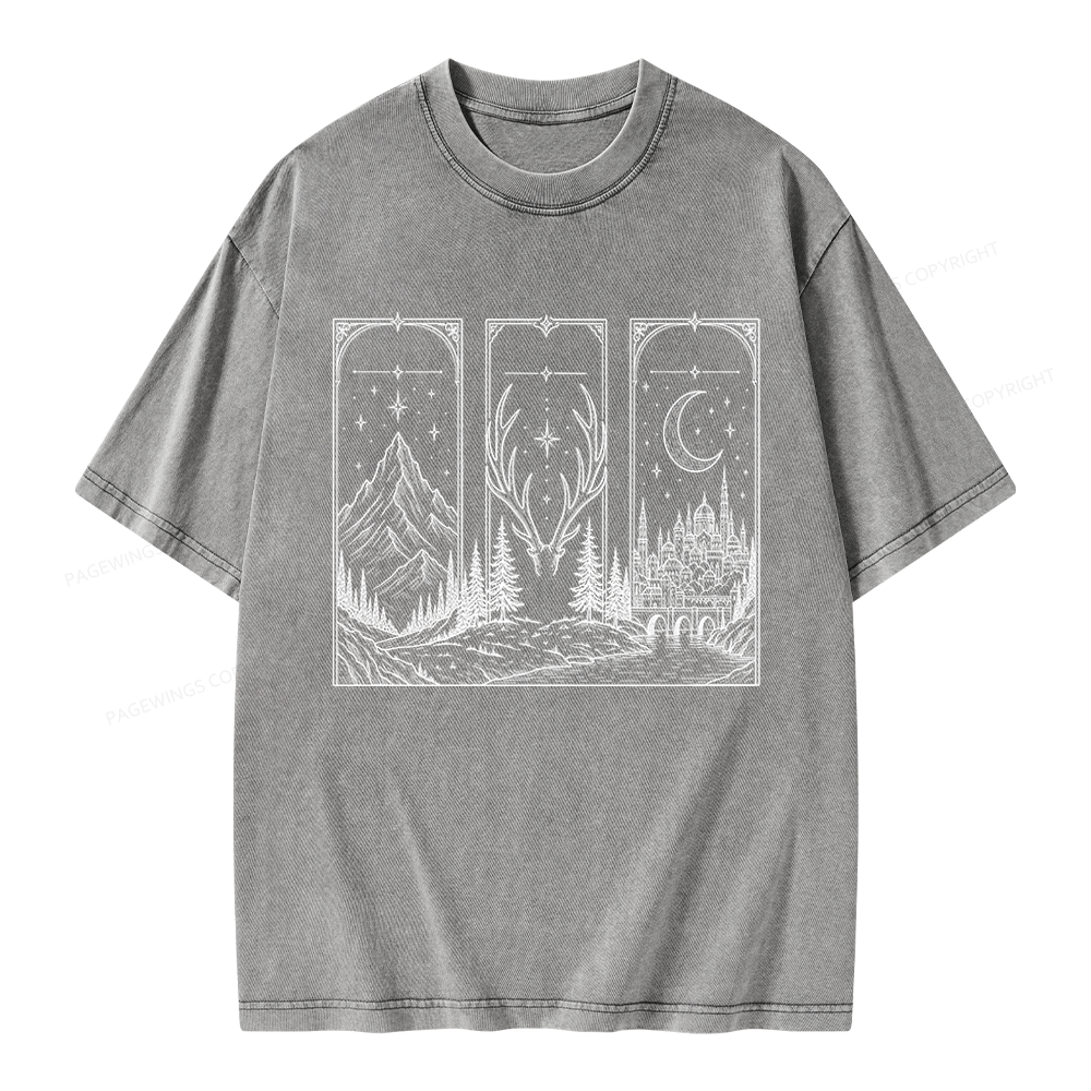 Pagewings Fantasy Book Lover Unisex Washed T-shirt
