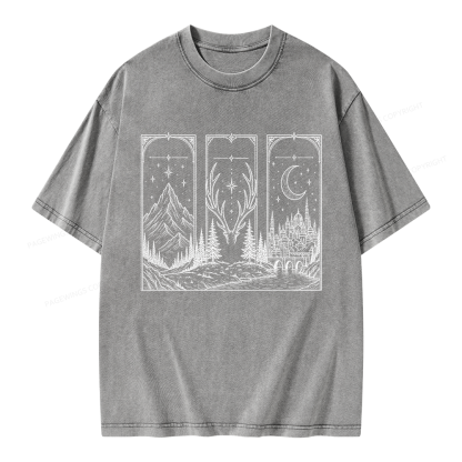 Pagewings Fantasy Book Lover Unisex Washed T-shirt