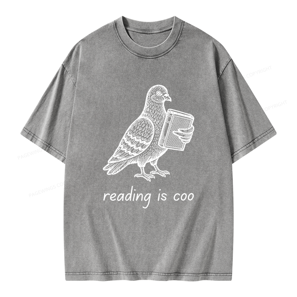 Pagewings Reading is Coo Unisex Washed T-shirt