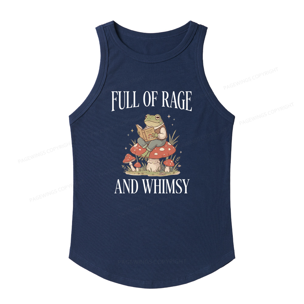 Pagewings Slim Fit Full of Rage and Whimsy Women's Fitted Tank Top 