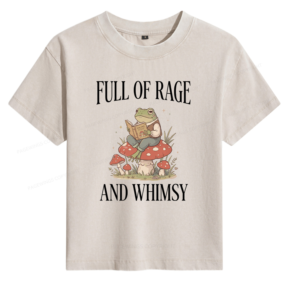 Pagewings Full of Rage and Whimsy Women's Washed T-shirt