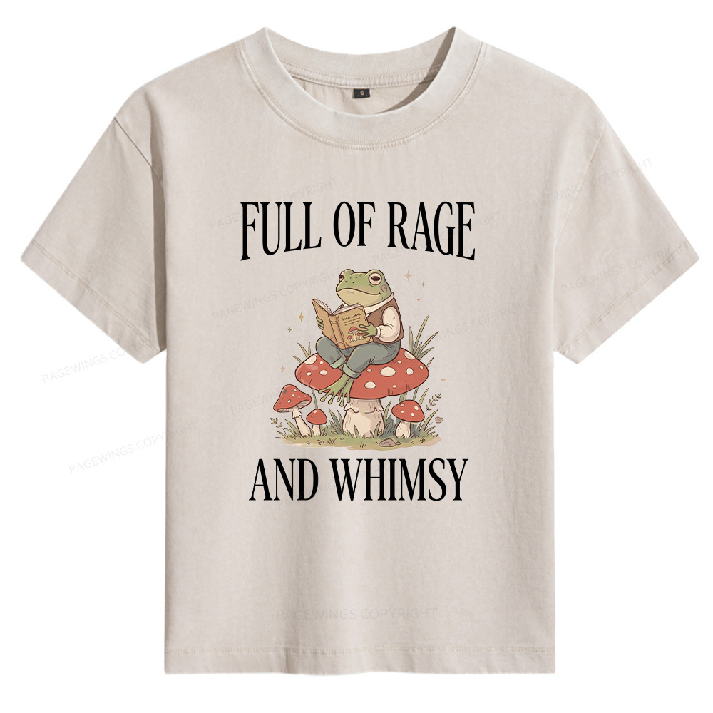 Pagewings Full of Rage and Whimsy Women's Washed T-shirt