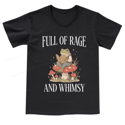 Pagewings Full of Rage and Whimsy V-neck T-shirt