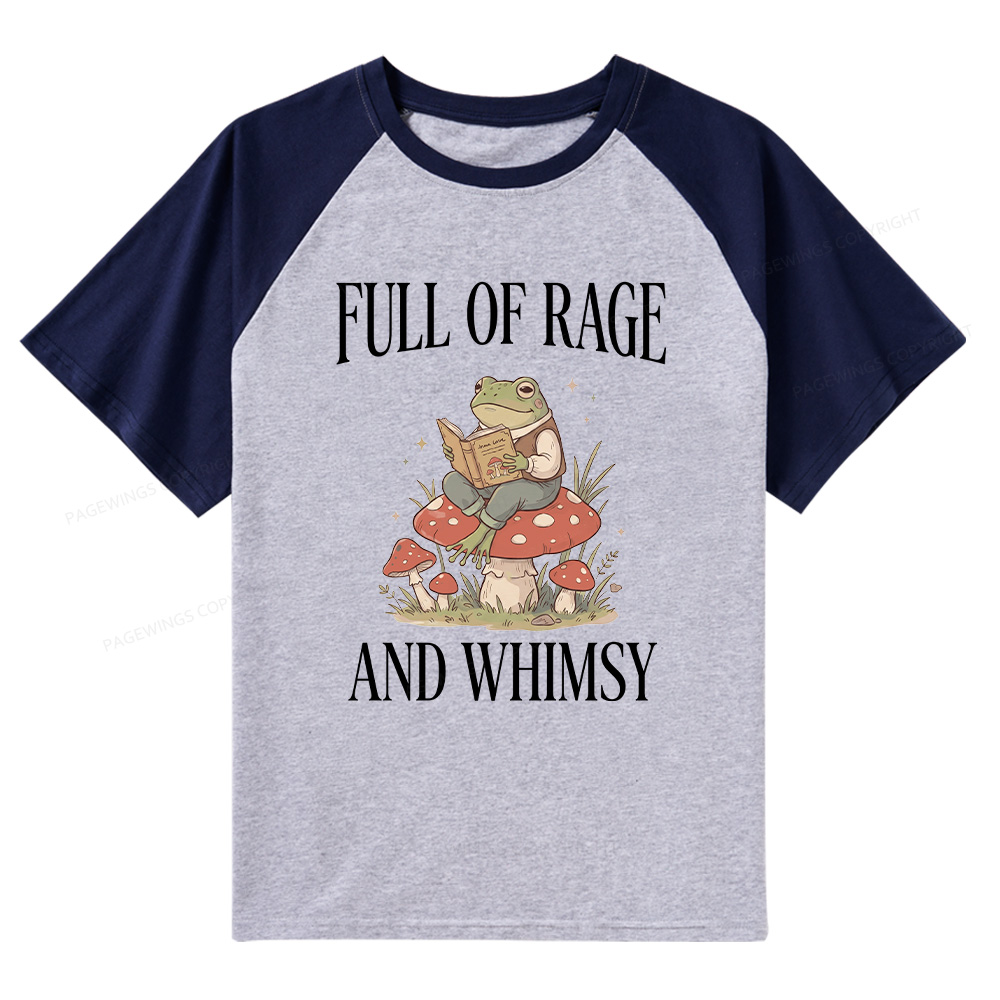 Pagewings Full of Rage and Whimsy Raglan T-shirt