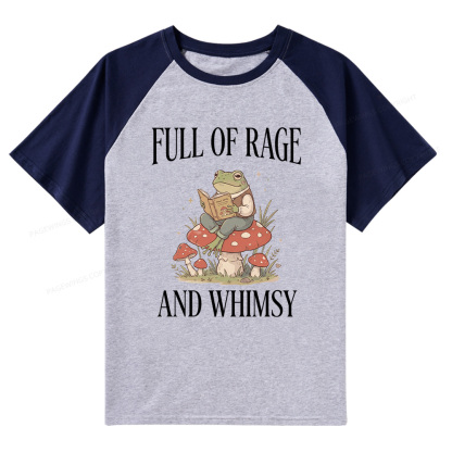 Pagewings Full of Rage and Whimsy Raglan T-shirt