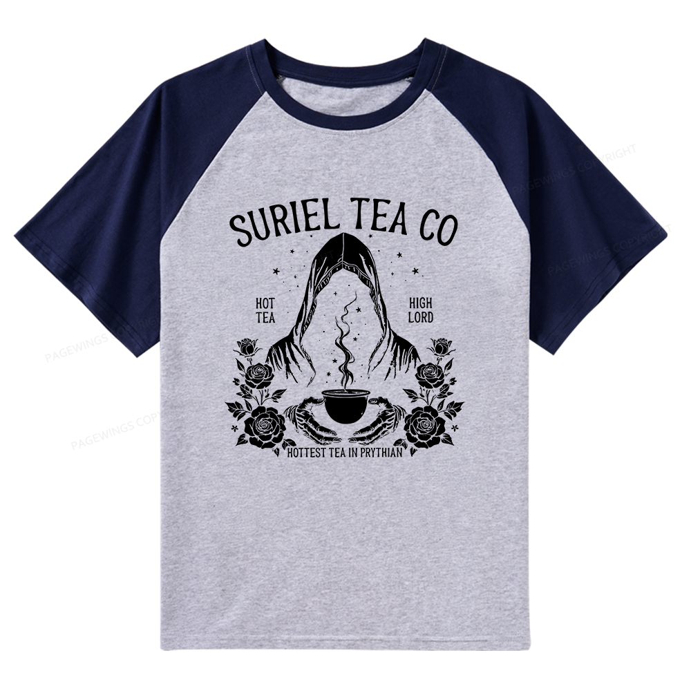 Pagewings Suriel Tea Co Raglan T-shirt