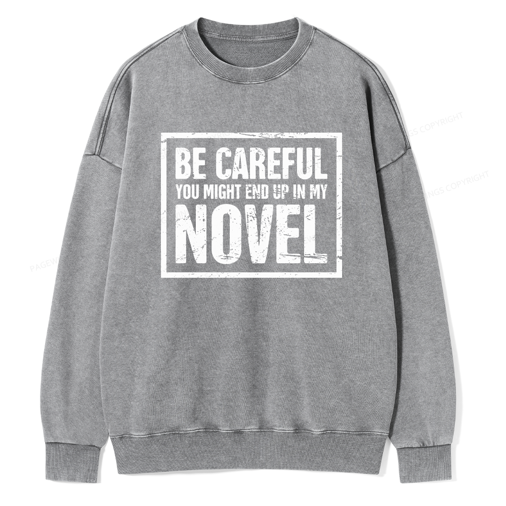 Pagewings Funny Novelist Writer Unisex Washed Sweatshirt
