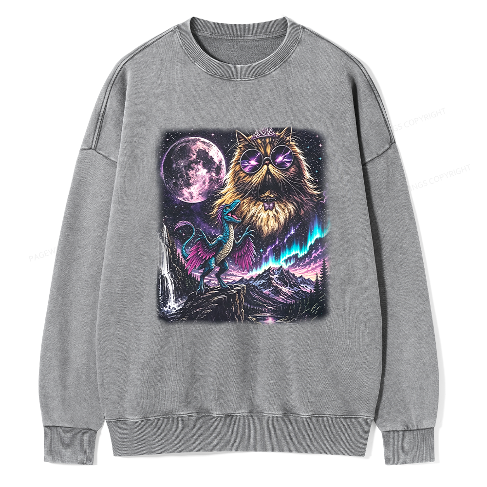 Pagewings Sci Fi Books Lover Unisex Washed Sweatshirt