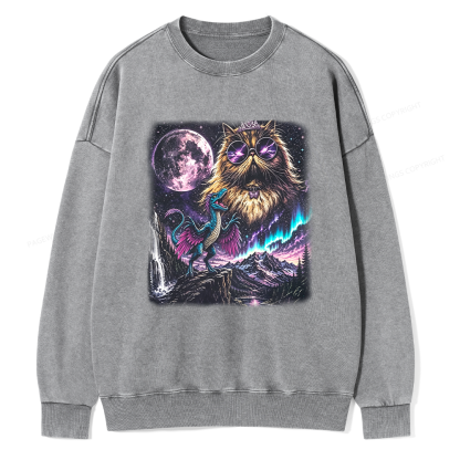 Pagewings Sci Fi Books Lover Unisex Washed Sweatshirt