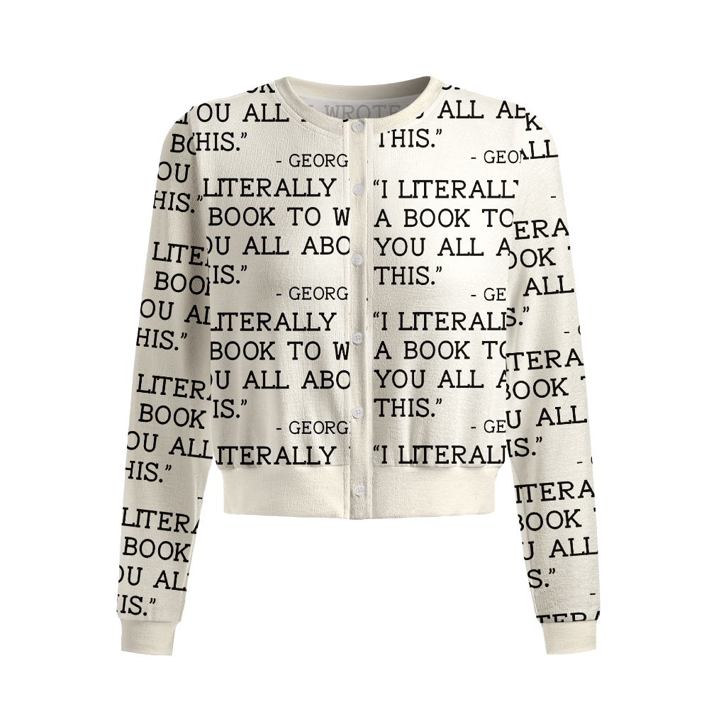 Pagewings I Literally Wrote A Book To Warn Crew Neck Cardigan Sweaters