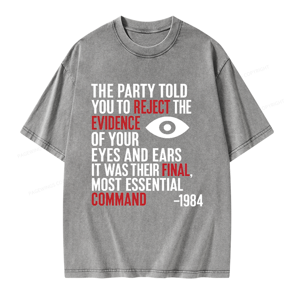 Pagewings Dystopia Quote Unisex Washed T-shirt