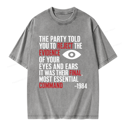 Pagewings Dystopia Quote Unisex Washed T-shirt