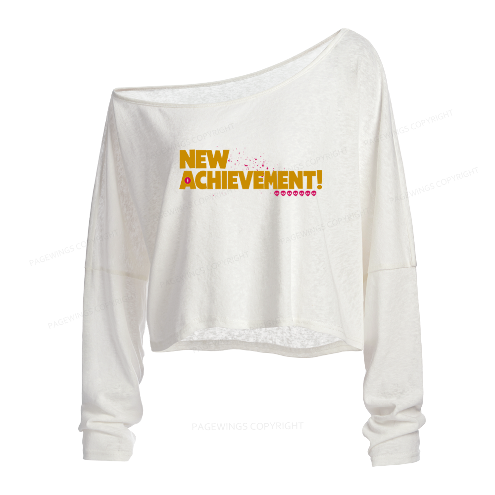 Pagewings Sci Fi Fan Slouchy Long Sleeve Off Shoulder T-shirt