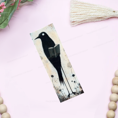 Pagewings Cute Whimsical Crow Bookmark