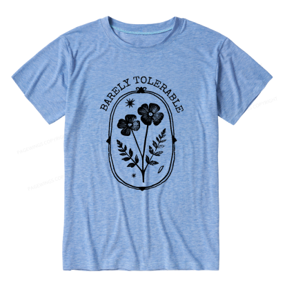 Pagewings Barely Tolerable Unisex Heather T-Shirt