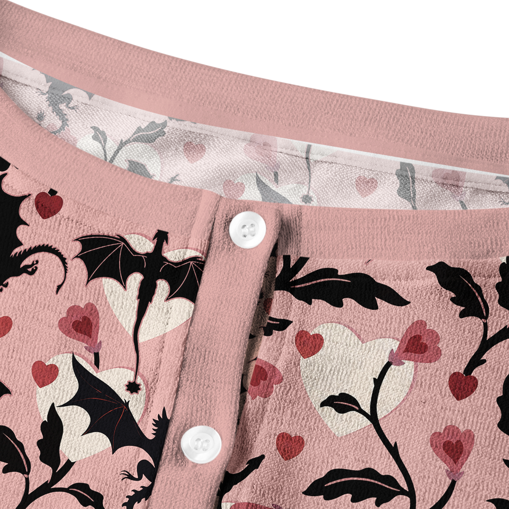 Pagewings Book Dragon Crew Neck Cardigan Sweaters