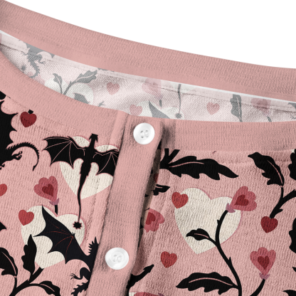 Pagewings Book Dragon Crew Neck Cardigan Sweaters