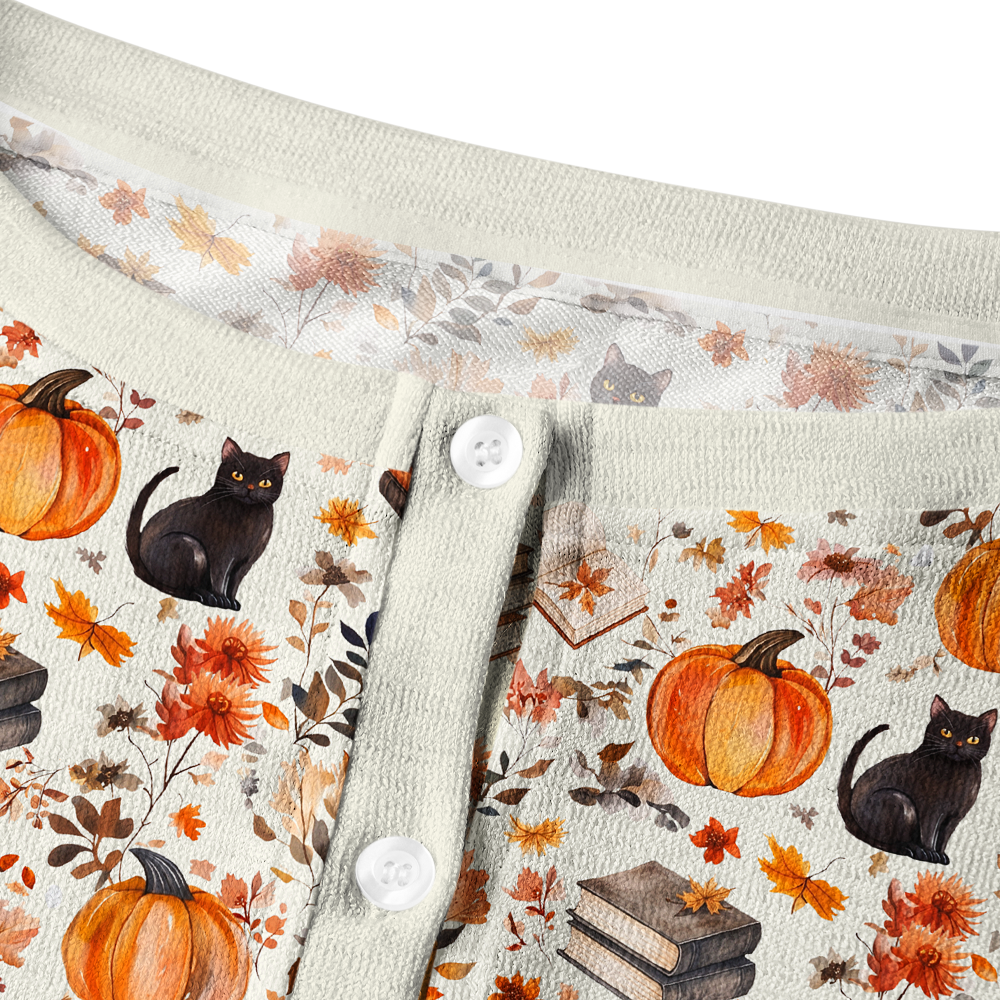 Pagewings Halloween Bookish Crew Neck Cardigan Sweaters