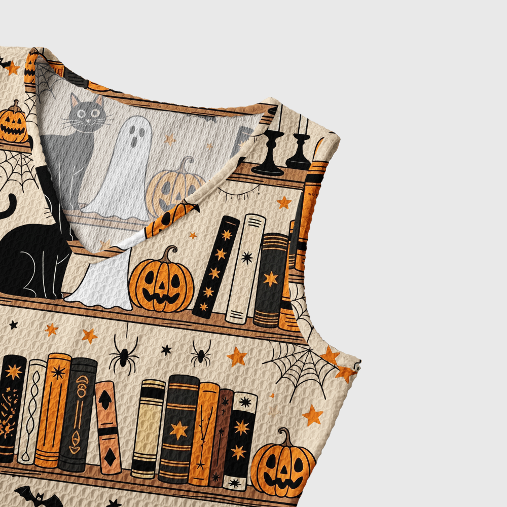 Pagewings Halloween Fall Bookworm Reading Crochet Maxi Dress