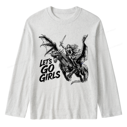 Pagewings Woman Dragon Rider Unisex Lightweight Long Sleeve T-Shirt
