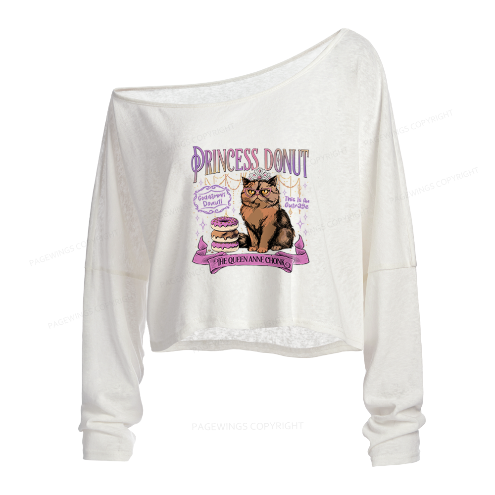 Pagewings Sci Fi Fan Slouchy Long Sleeve Off Shoulder T-shirt