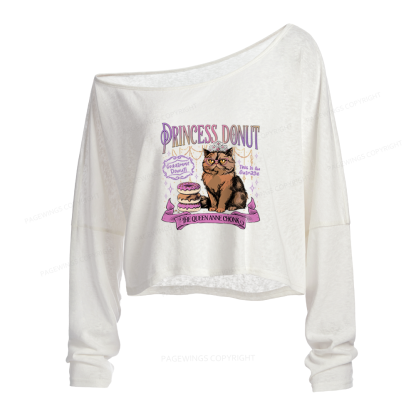Pagewings Sci Fi Fan Slouchy Long Sleeve Off Shoulder T-shirt