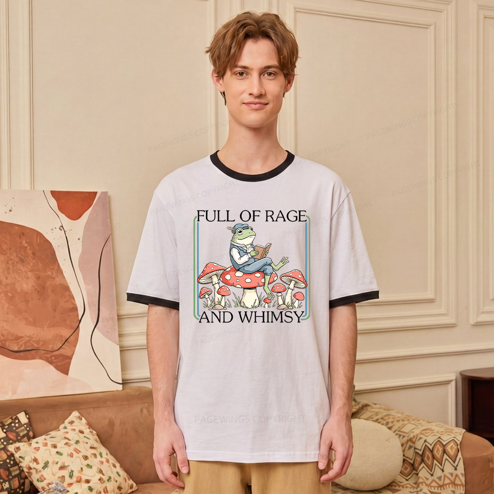 Pagewings Full Of Rage and Whimsy Unisex Ringer T-Shirt 