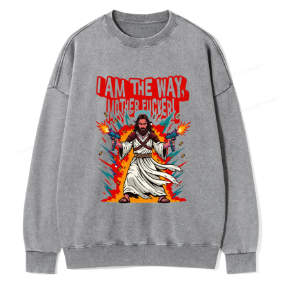 Pagewings I Am The Way Unisex Washed Sweatshirt