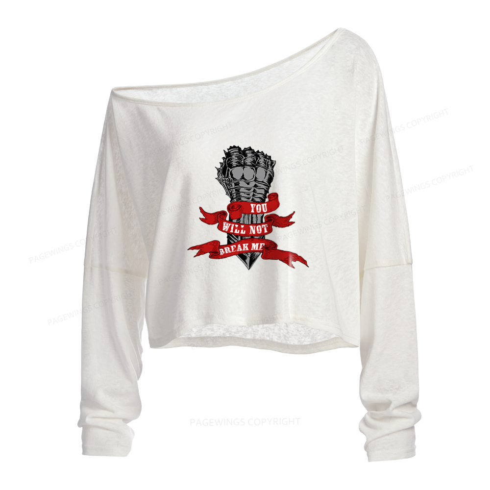 Pagewings Sci Fi Book Lover Slouchy Long Sleeve Off Shoulder T-shirt